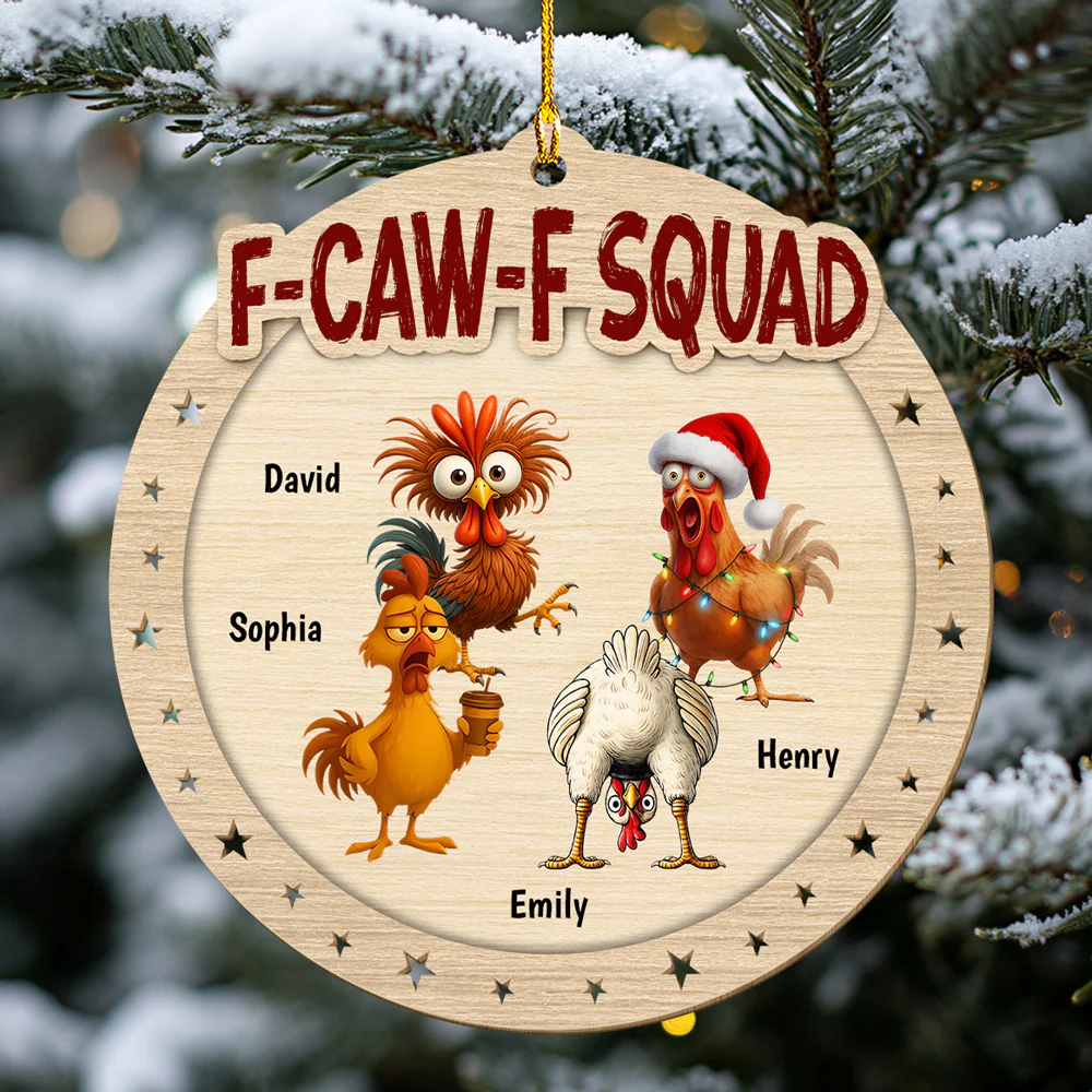 FCAWF Squad - Personalized Custom Wood Ornament - Image 2