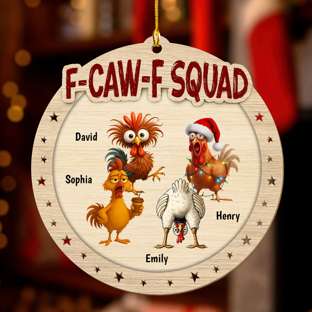 FCAWF Squad - Personalized Custom Wood Ornament - Image 4