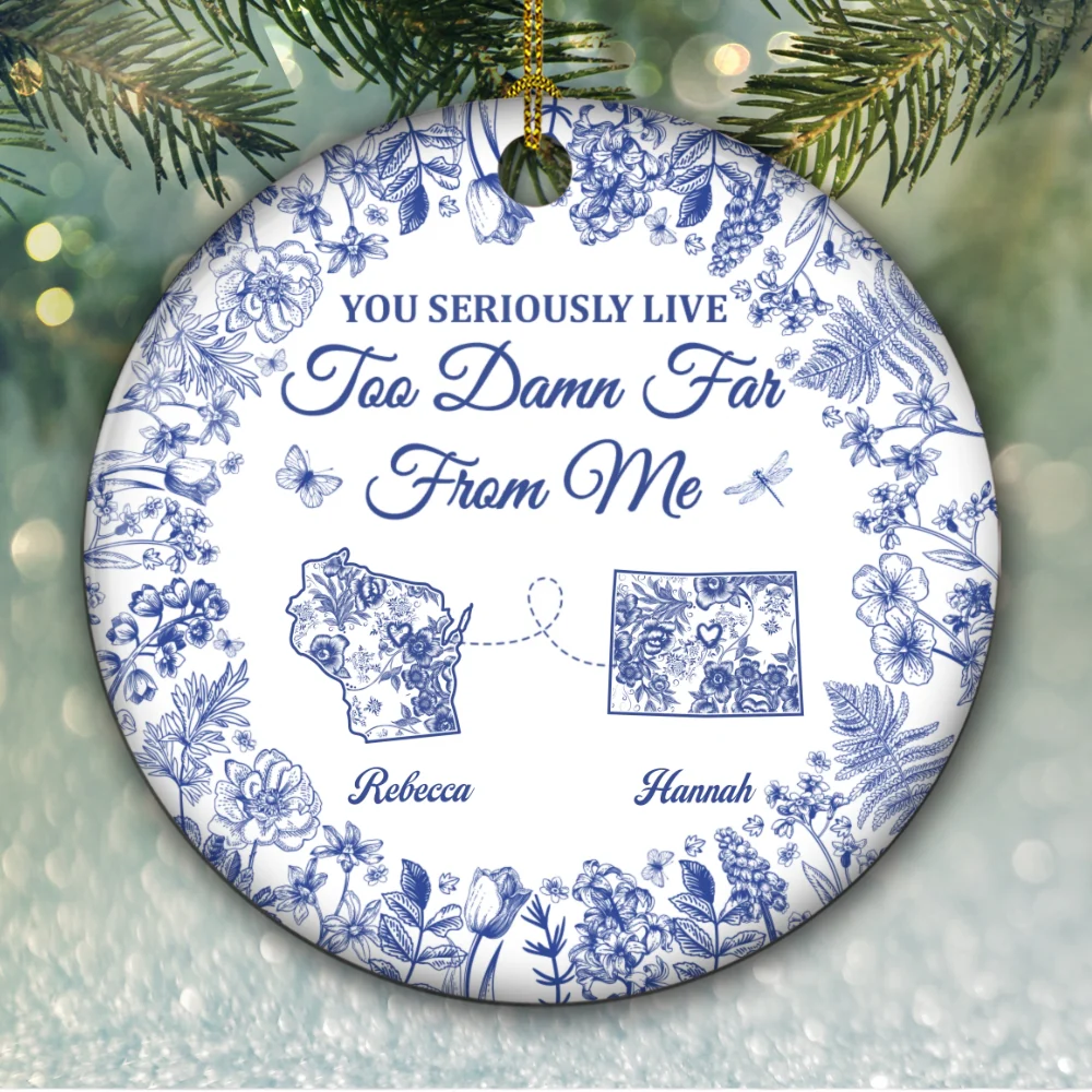 Feels Empty Without You Here - Personalized Custom Ceramic Ornament - Image 6