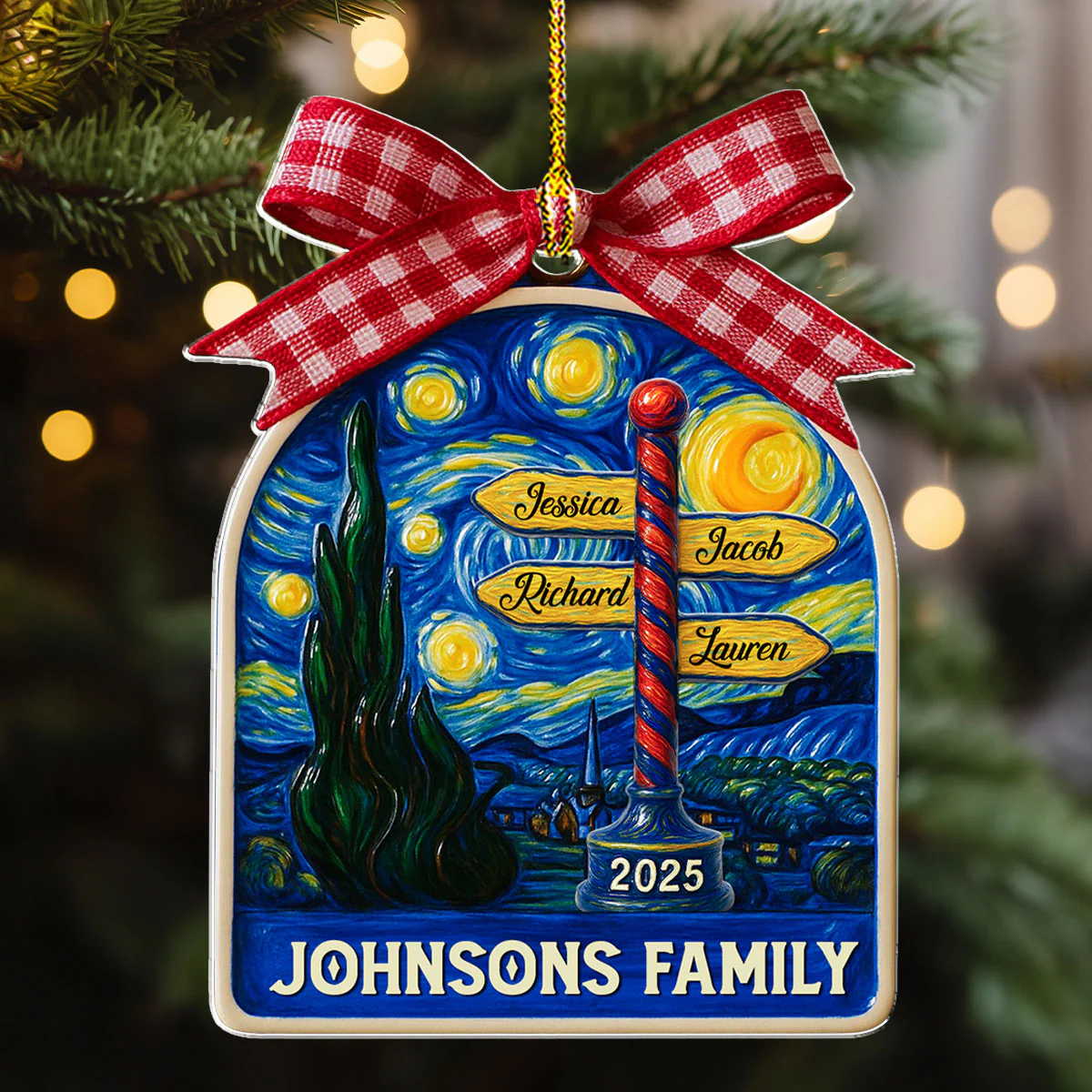 Festive Family Nights - Personalized Custom Acrylic Ornament - Image 5