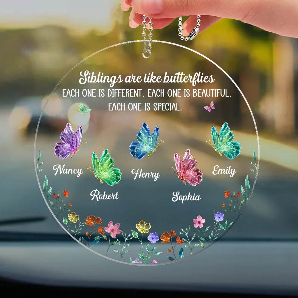 Festive Sister Love - Personalized Custom Car Ornament - Image 3