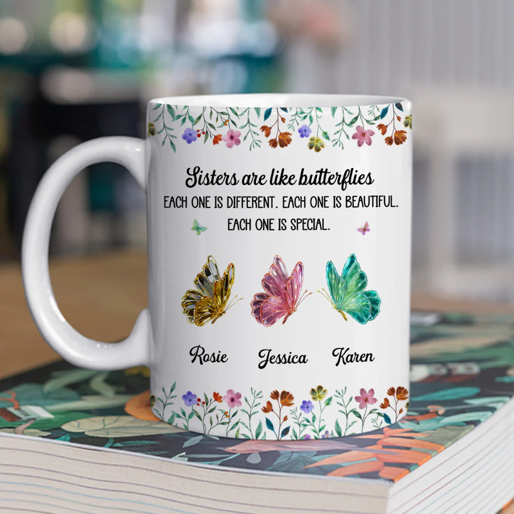 Festive Sister Love - Personalized Custom Coffee Mug - Image 2