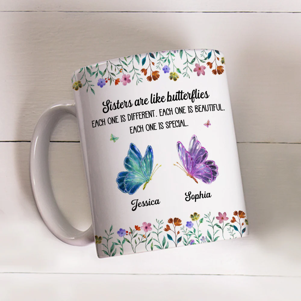 Festive Sister Love - Personalized Custom Coffee Mug - Image 4