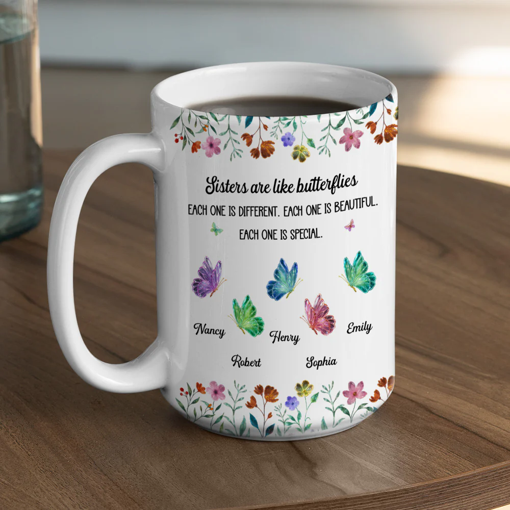 Festive Sister Love - Personalized Custom Coffee Mug - Image 6