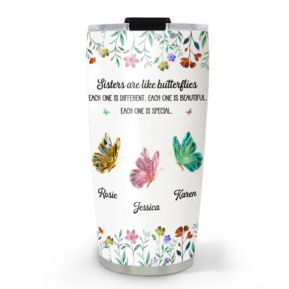 Festive Sister Love - Personalized Custom Tumbler