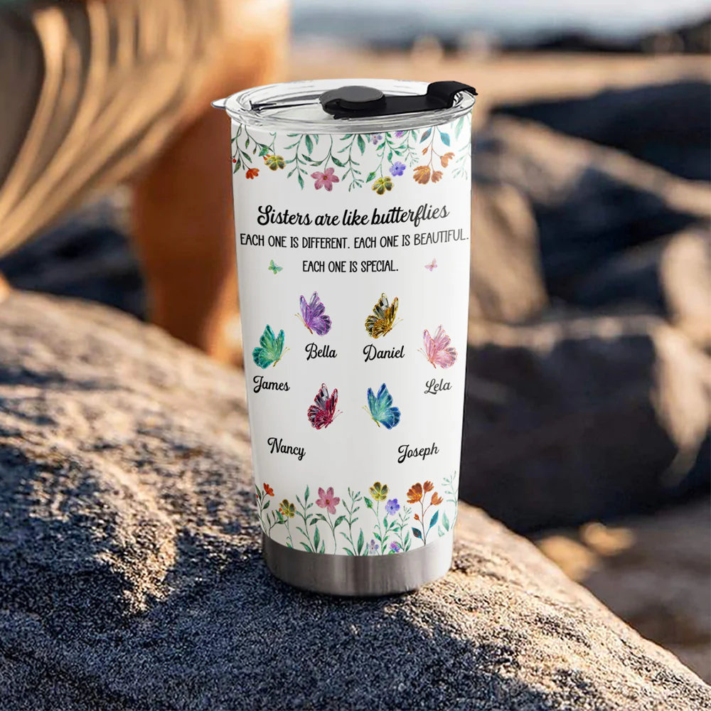 Festive Sister Love - Personalized Custom Tumbler - Image 4
