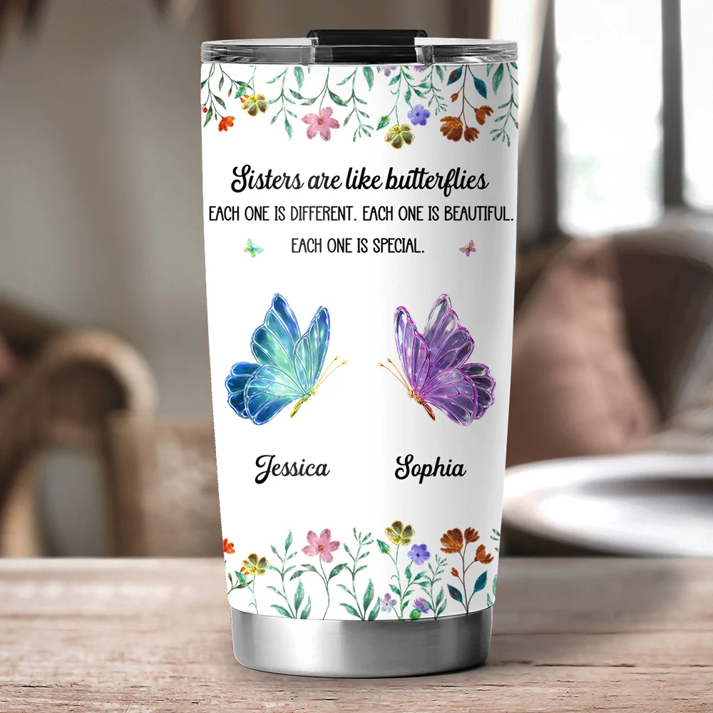 Festive Sister Love - Personalized Custom Tumbler - Image 5