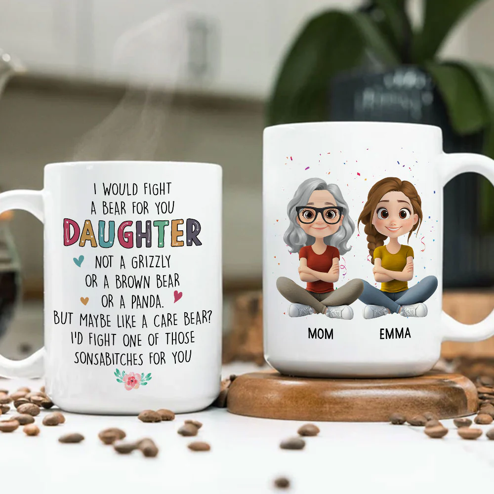 Fight For You My Daughter - Personalized Custom Coffee Mug - Image 4