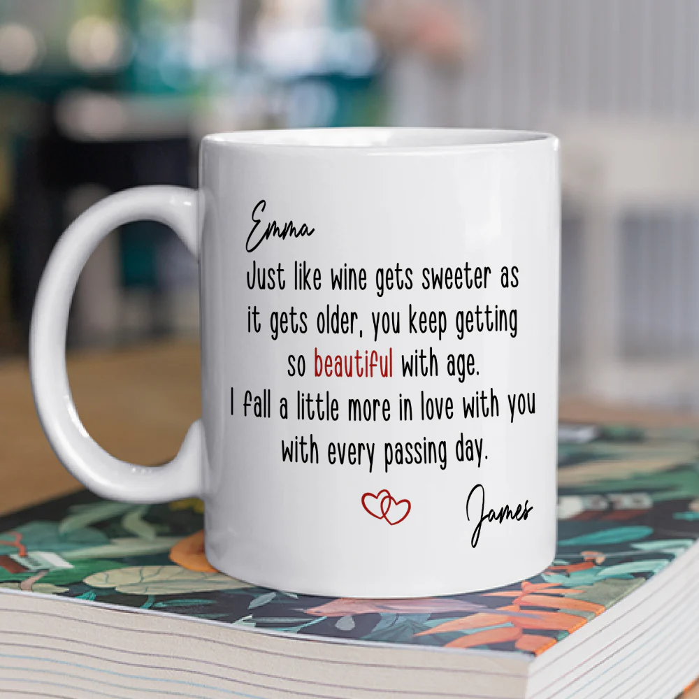 Fine Like Wine - Personalized Custom Coffee Mug - Image 2