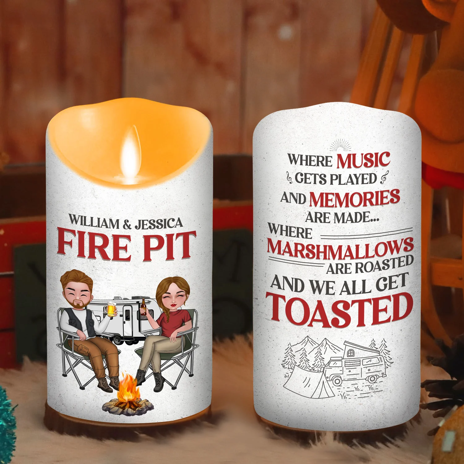 Fire Fit - Personalized Custom LED Candle - Image 3