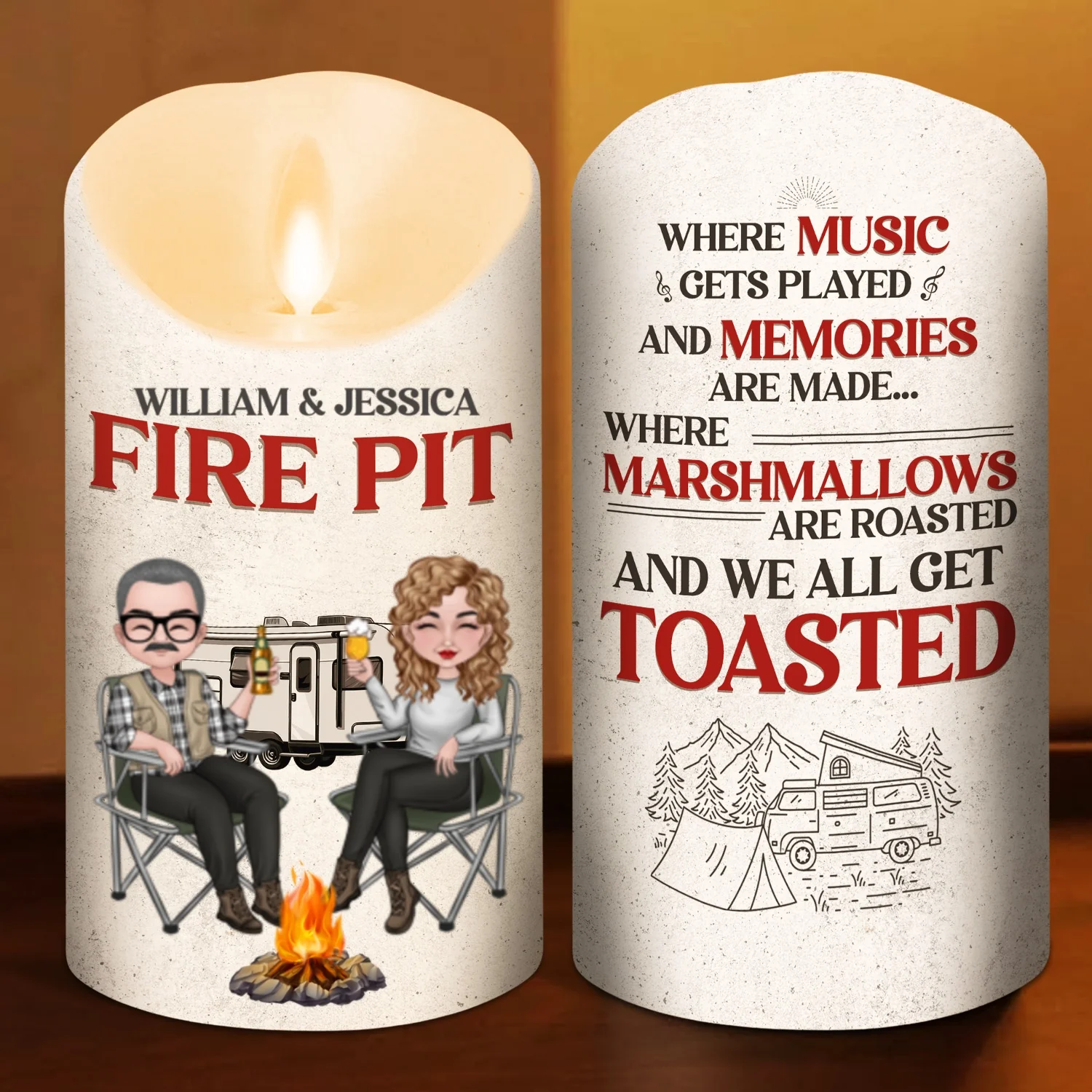 Fire Fit - Personalized Custom LED Candle - Image 5