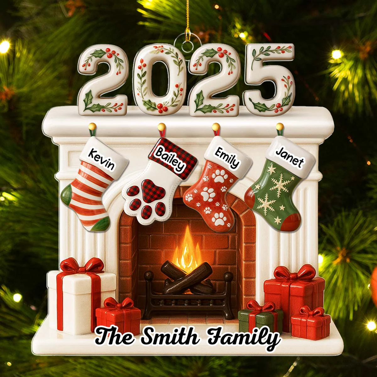 Fireside Memories - Personalized Custom Acrylic Ornament