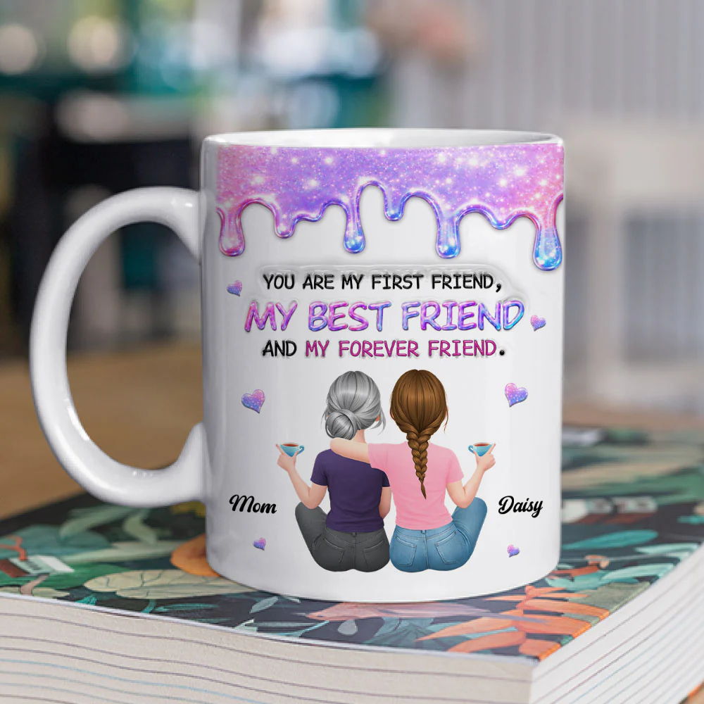 First And Forever - Personalized Custom 3D Inflated Effect Mug - Image 2