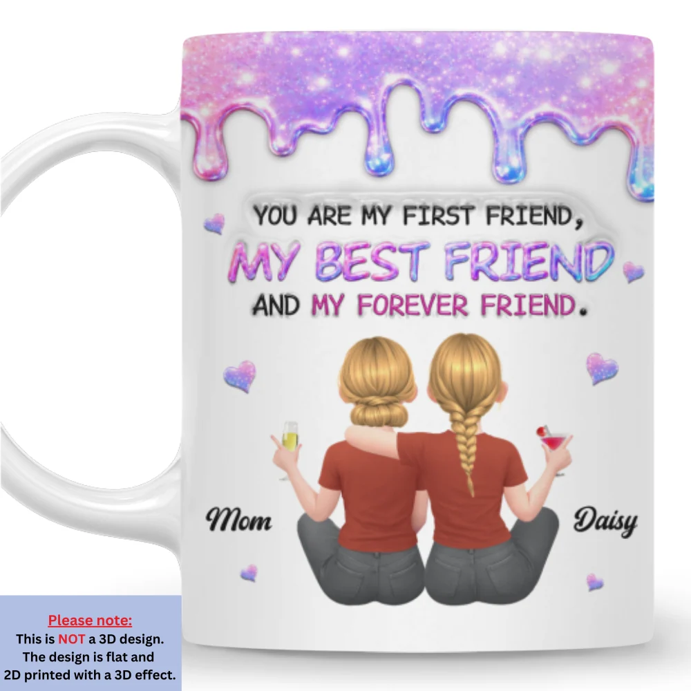 First And Forever - Personalized Custom 3D Inflated Effect Mug - Image 7