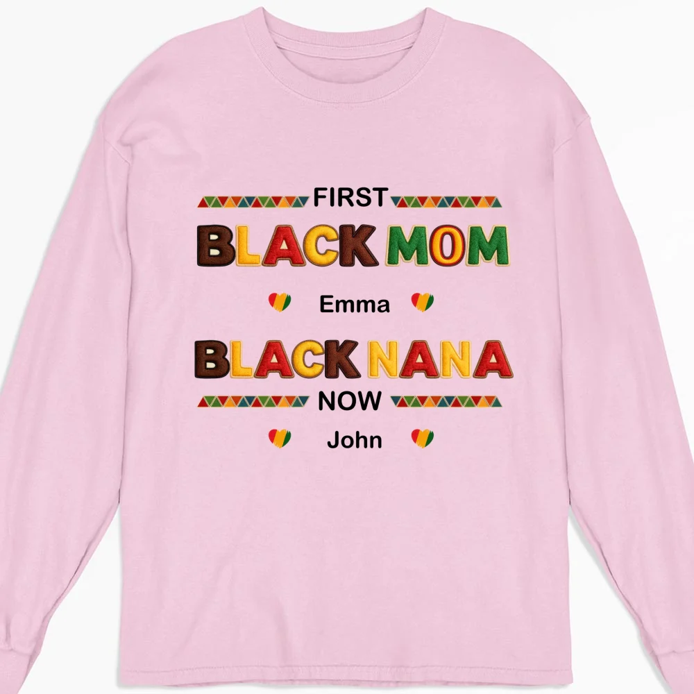 First Black Mom Now Black Grandma - Personalized Custom Shirt - Image 14