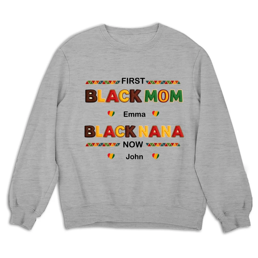 First Black Mom Now Black Grandma - Personalized Custom Shirt - Image 16