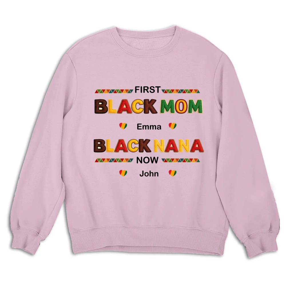 First Black Mom Now Black Grandma - Personalized Custom Shirt - Image 17