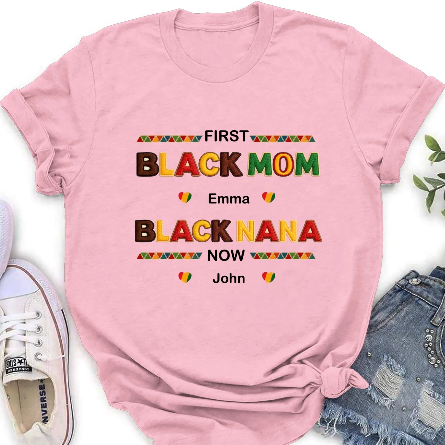 First Black Mom Now Black Grandma - Personalized Custom Shirt - Image 20