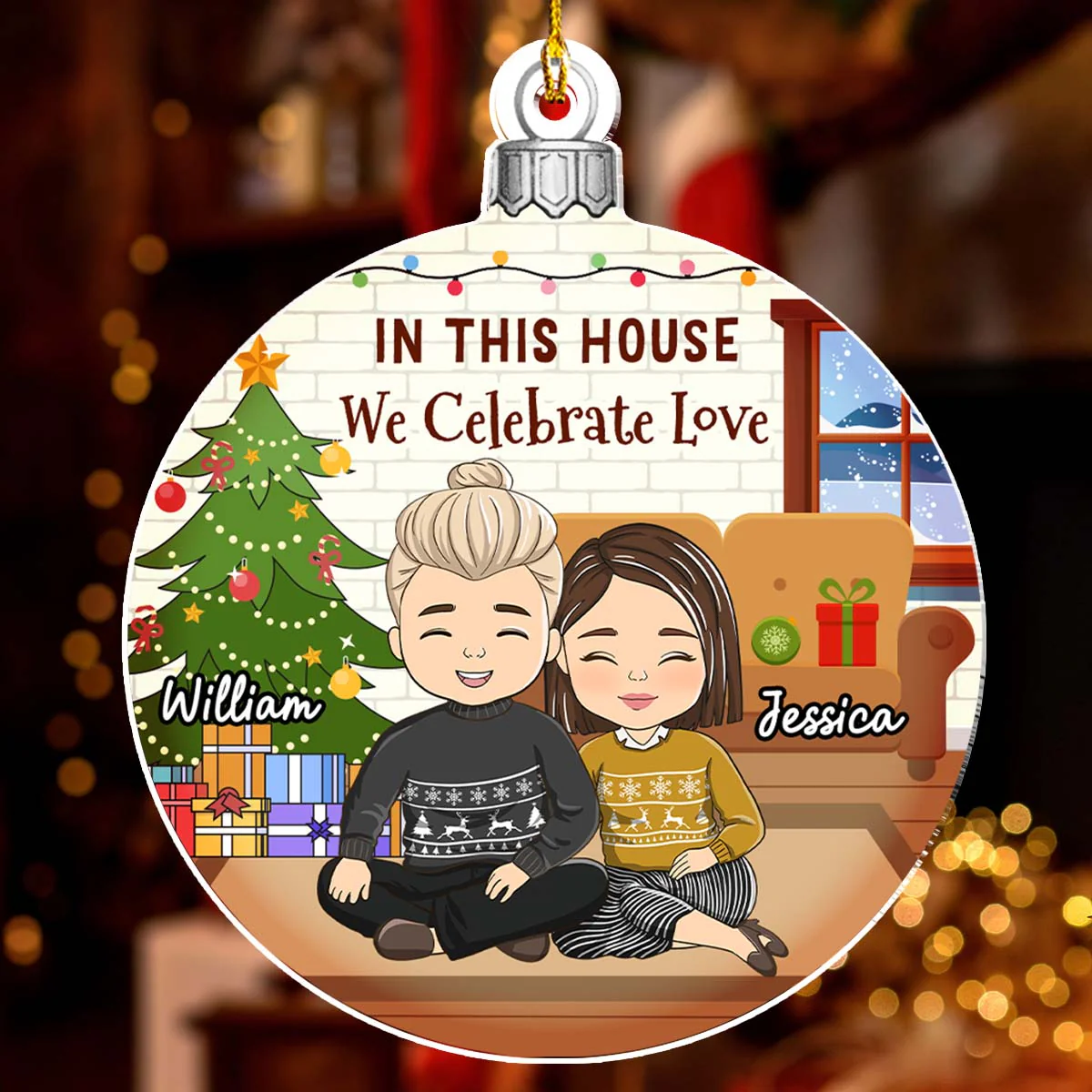 First Christmas In Our New Home 2024 - Personalized Custom Acrylic Ornament - Image 4