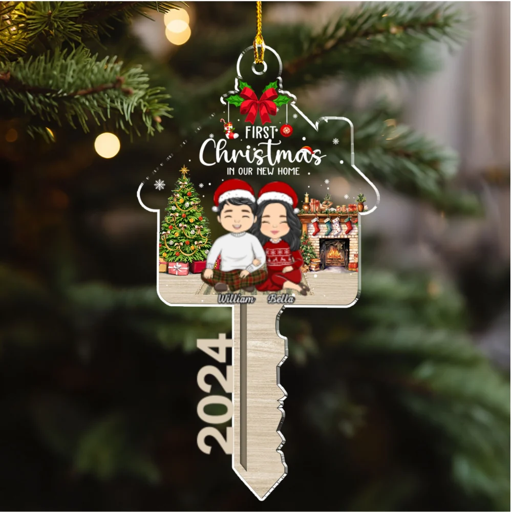 First Christmas In Our New Home - Personalized Custom Acrylic Ornament - Image 5