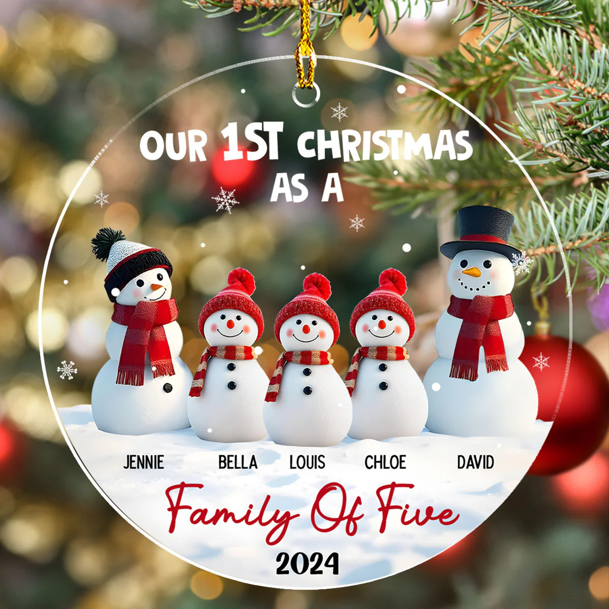 First Christmas - Personalized Custom 3D Inflated Effect Acrylic Ornament - Image 3