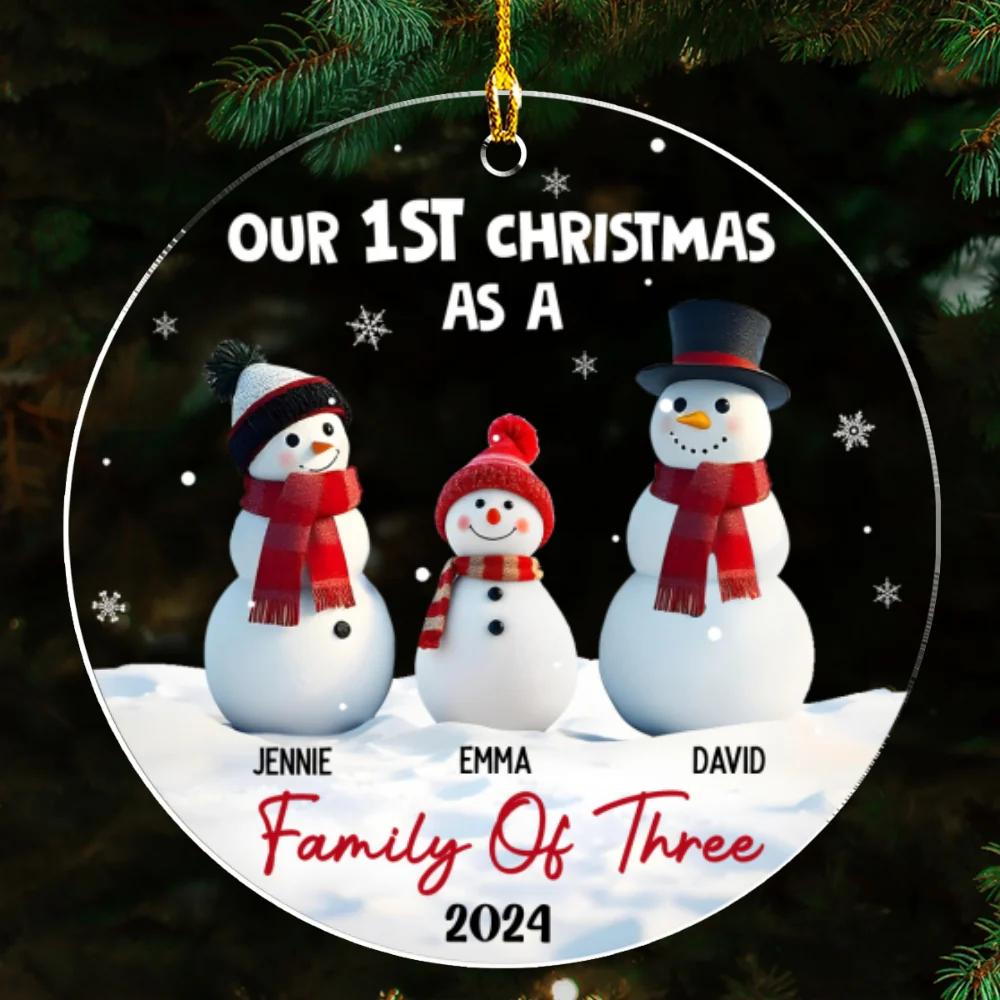 First Christmas - Personalized Custom 3D Inflated Effect Acrylic Ornament - Image 5