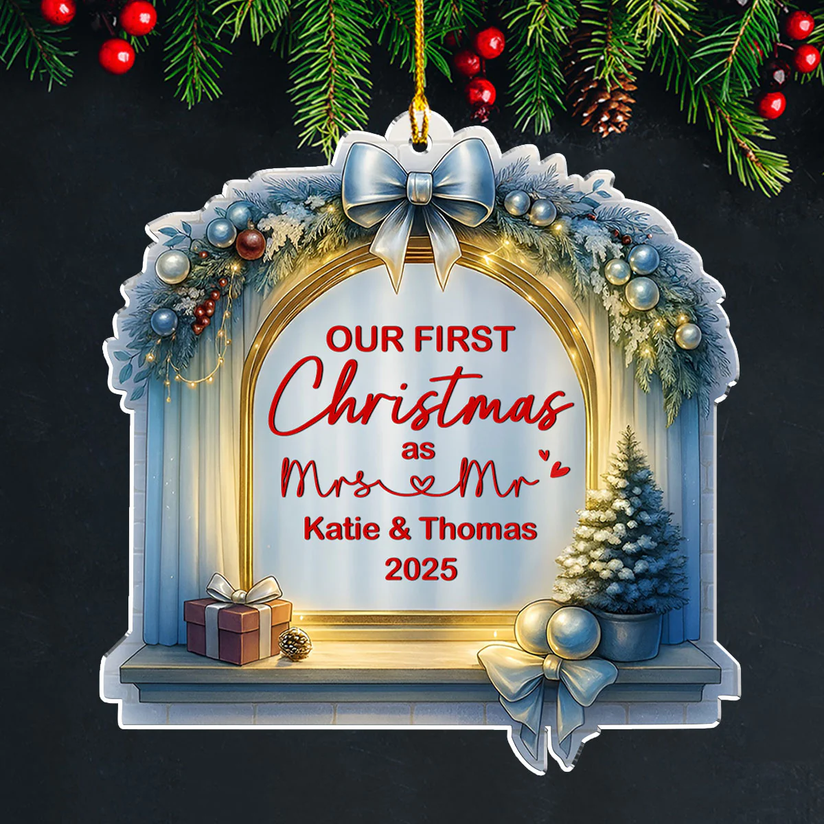 First Christmas - Personalized Custom Acrylic Ornament - Image 3