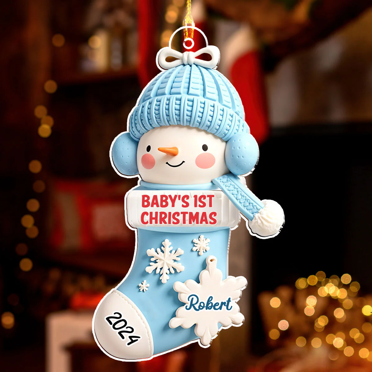 First Christmas - Personalized Custom Acrylic Ornament - Image 2