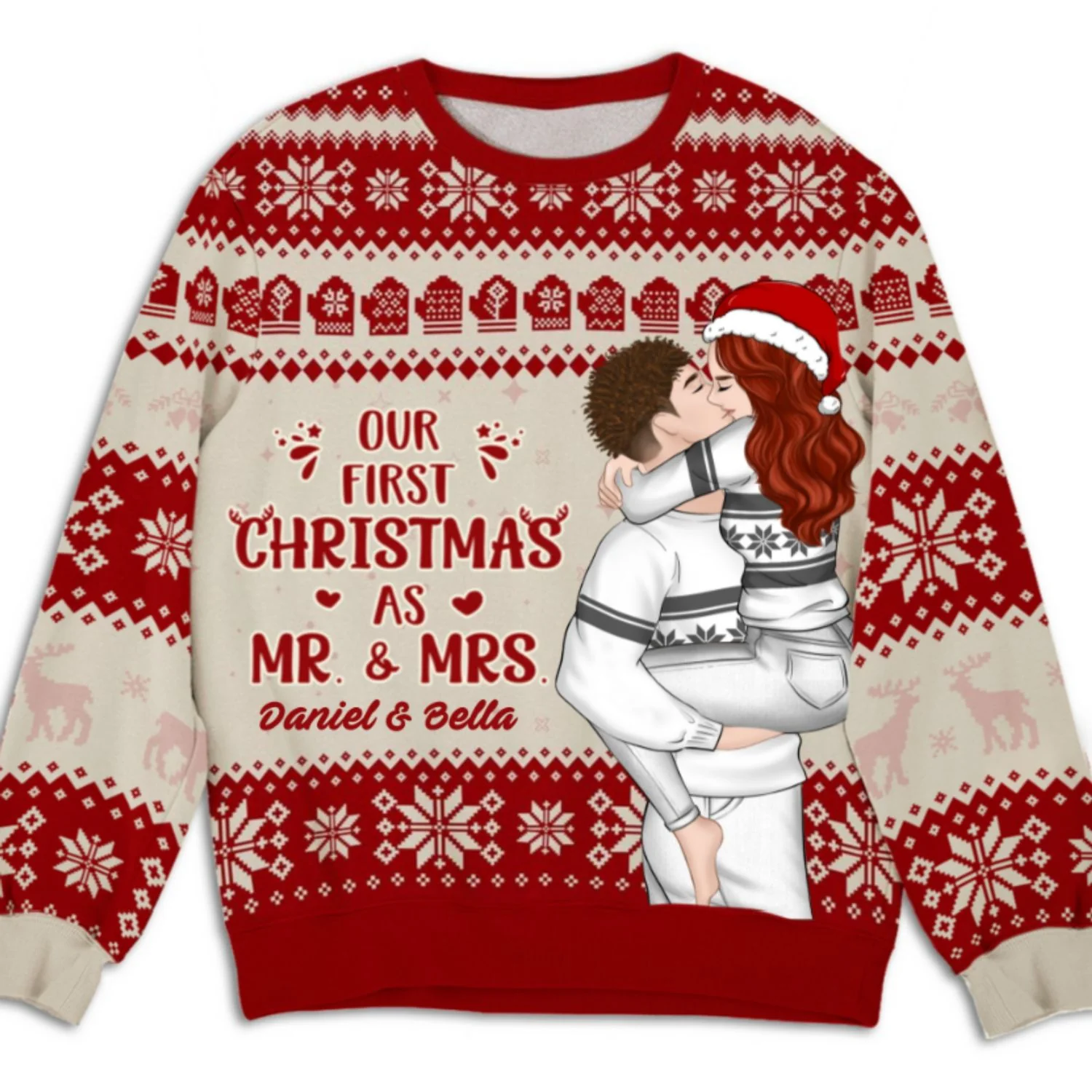 First Christmas - Personalized Custom All-over-print Sweatshirt - Image 6