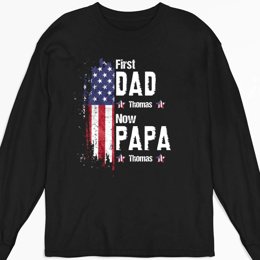 First Dad Now Best Grandpa - Personalized Custom Shirt - Image 10