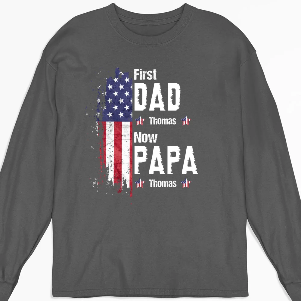 First Dad Now Best Grandpa - Personalized Custom Shirt - Image 11