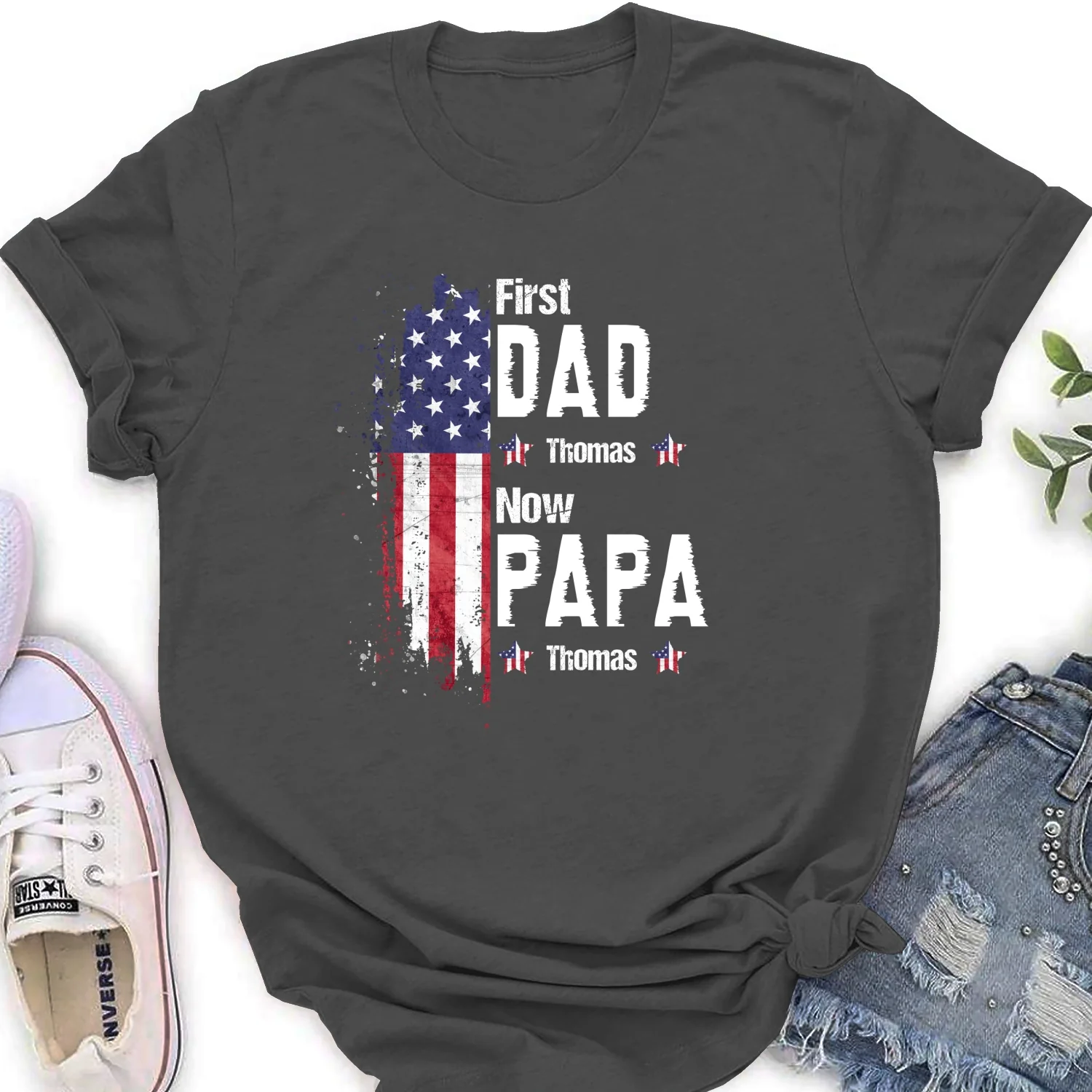 First Dad Now Best Grandpa - Personalized Custom Shirt - Image 14