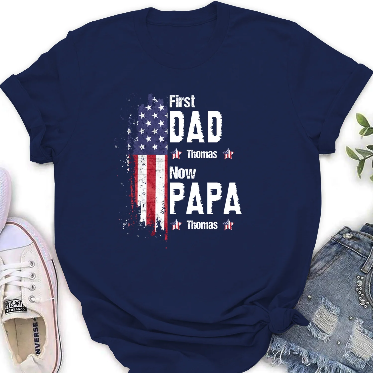 First Dad Now Best Grandpa - Personalized Custom Shirt - Image 15