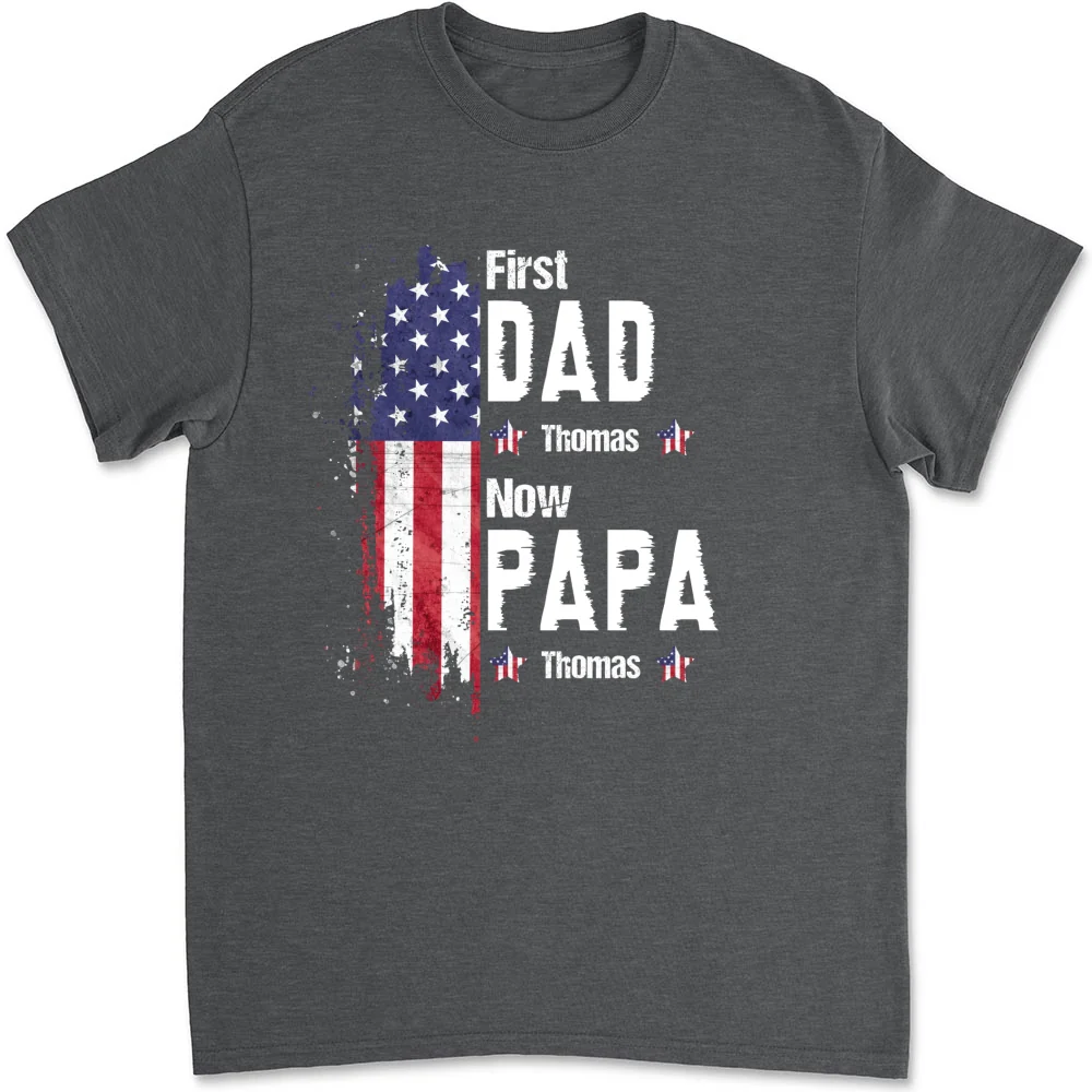 First Dad Now Best Grandpa - Personalized Custom Shirt - Image 7
