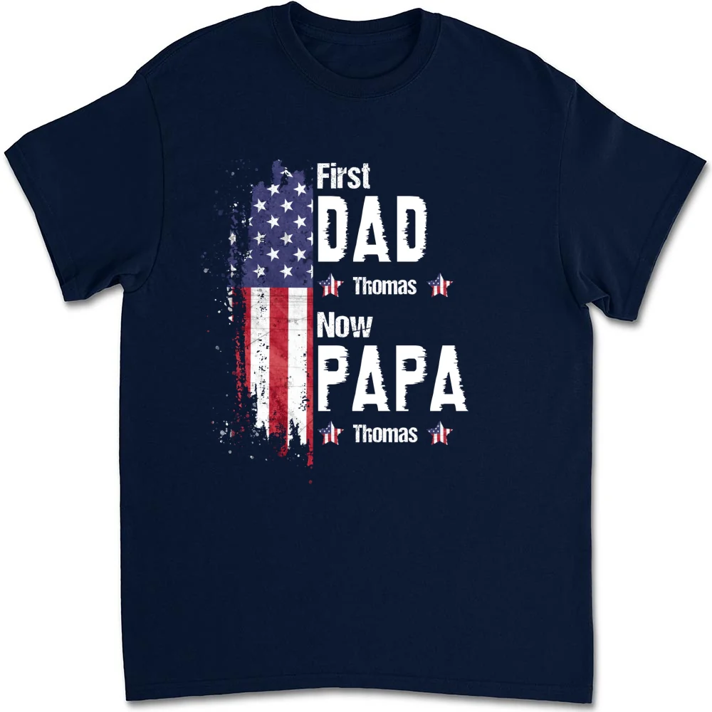 First Dad Now Best Grandpa - Personalized Custom Shirt - Image 9
