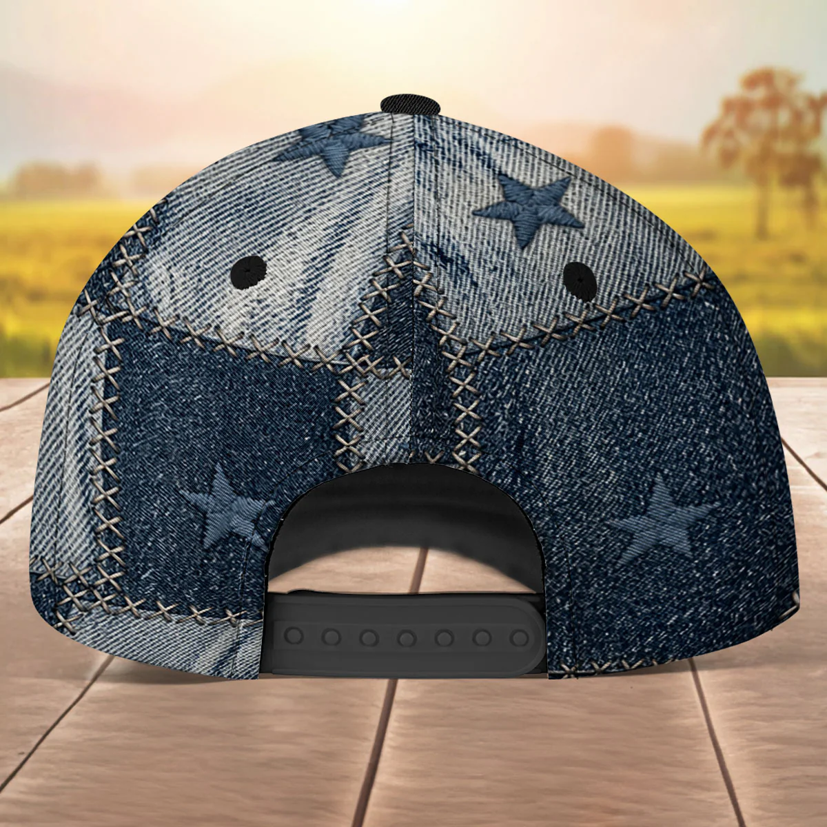 First Dad Now Papa American Flag - Personalized Custom Classic Cap - Image 2