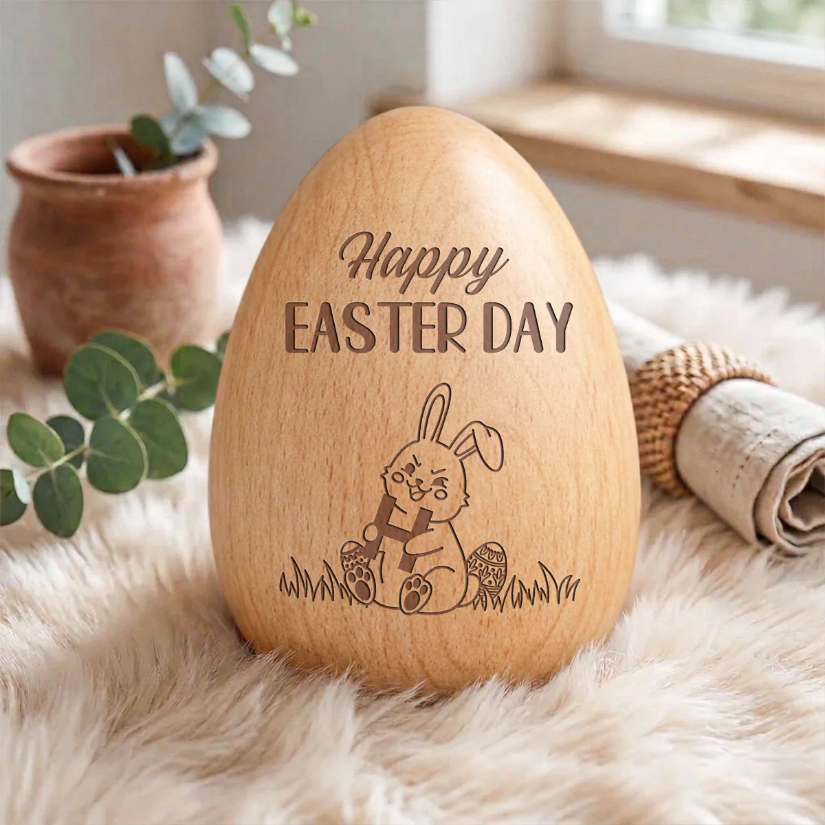 First Easter 2026 - Personalized Custom Wooden Egg Shaker - Image 2