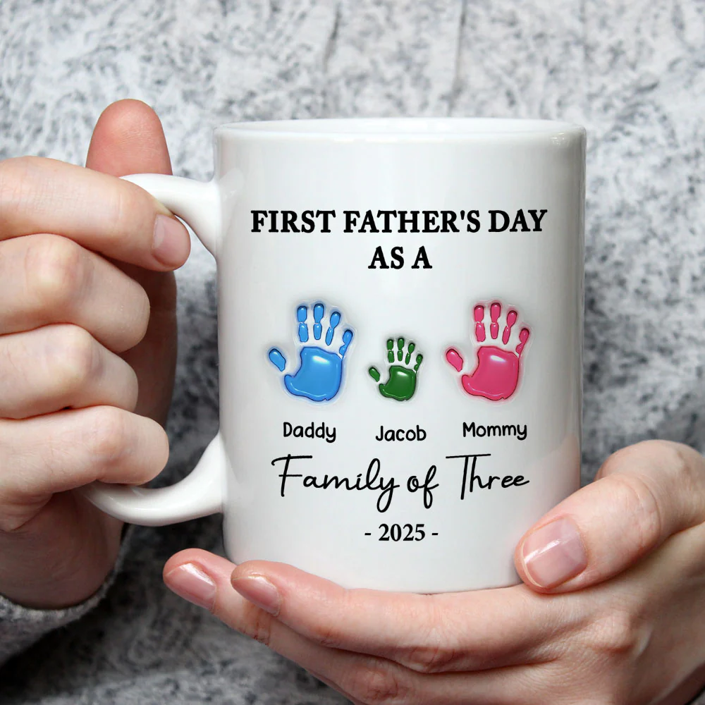 First Father Day - Personalized Custom 3D Inflated Effect Mug - Image 3