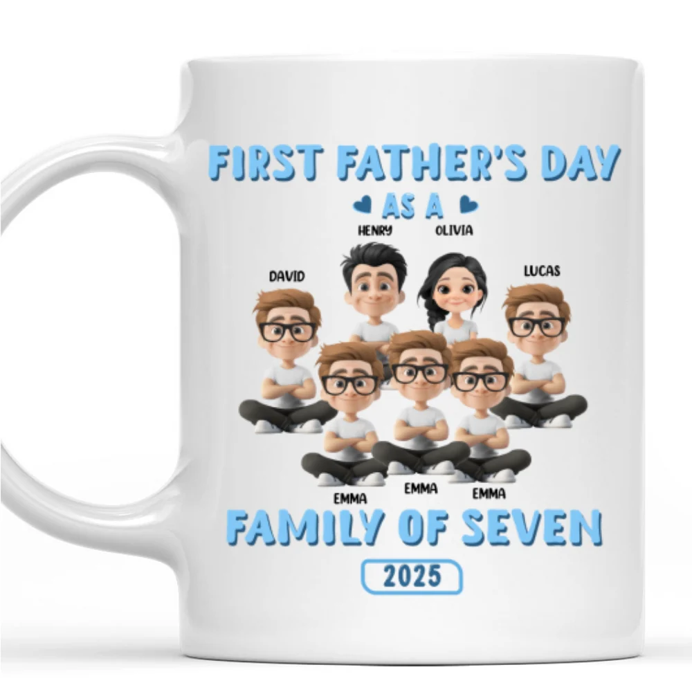First Father Day - Personalized Custom Coffee Mug - Image 6