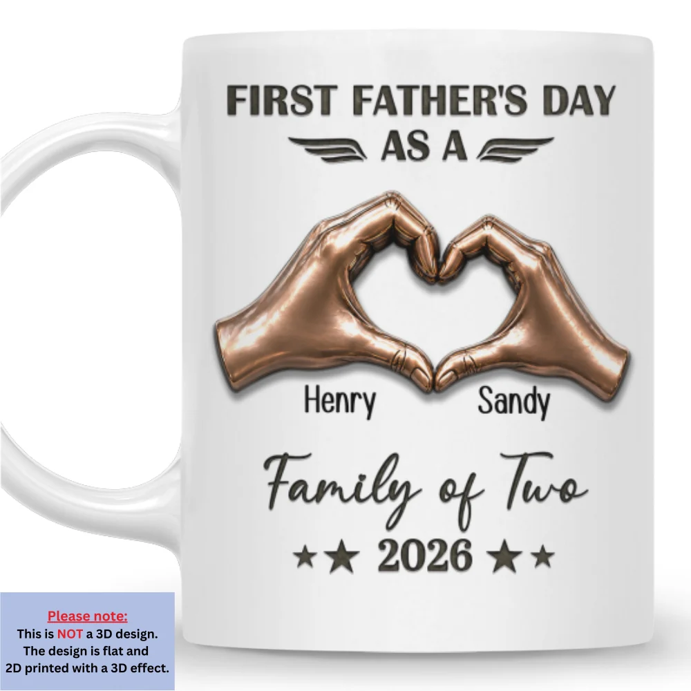 First Father Day With My Family - Personalized Custom 3D Effect Mug - Image 7