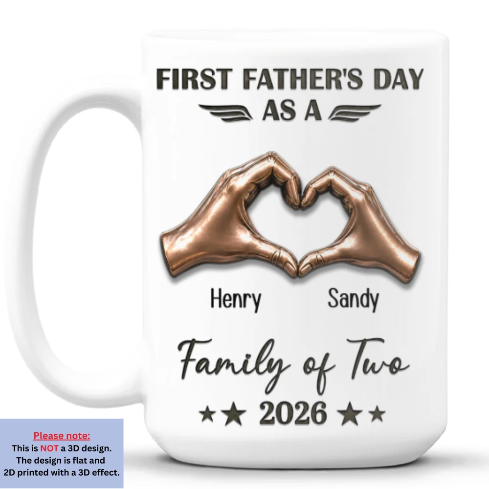 First Father Day With My Family - Personalized Custom 3D Effect Mug - Image 8