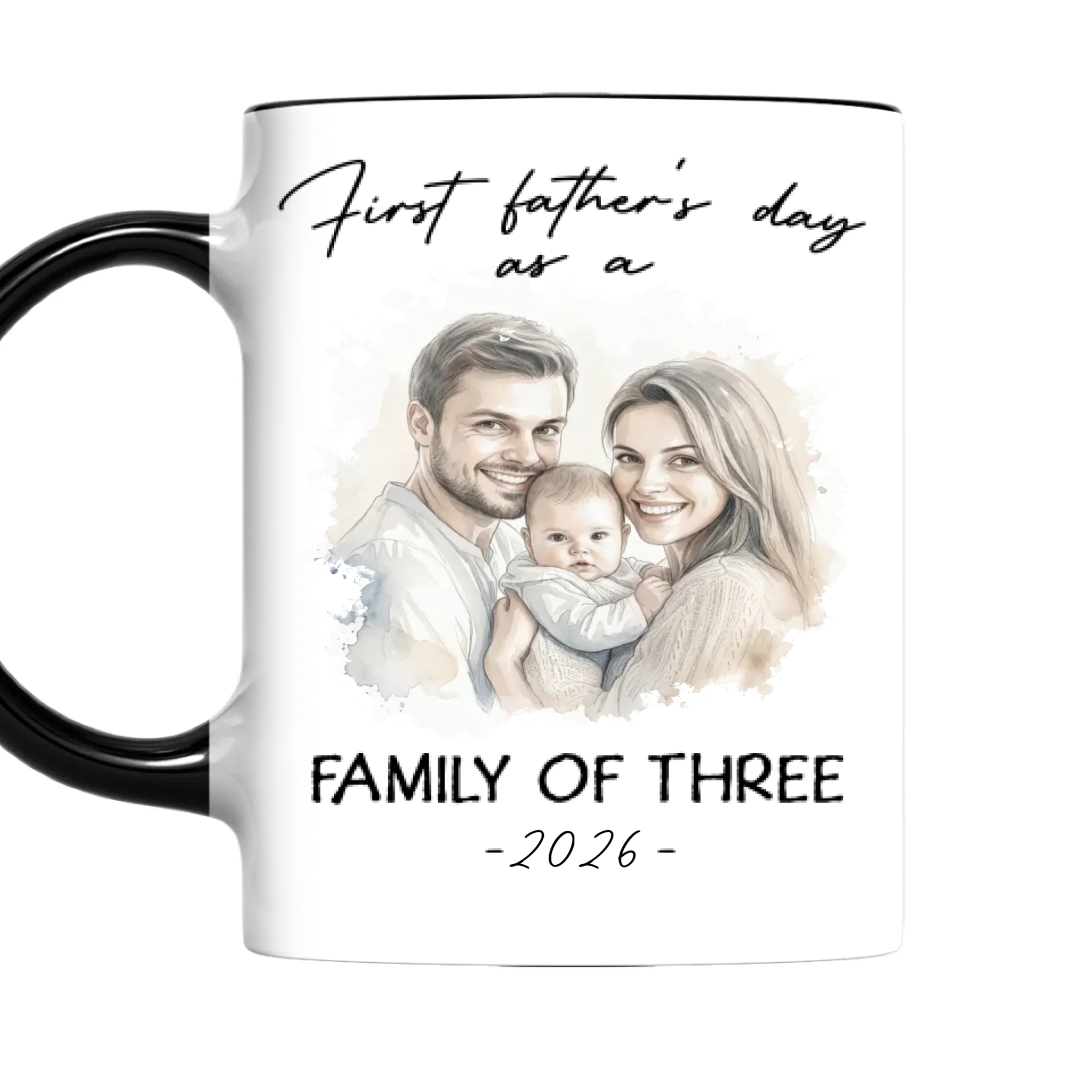 First Fathers Day Color - Personalized Custom Accent Mug - Image 10
