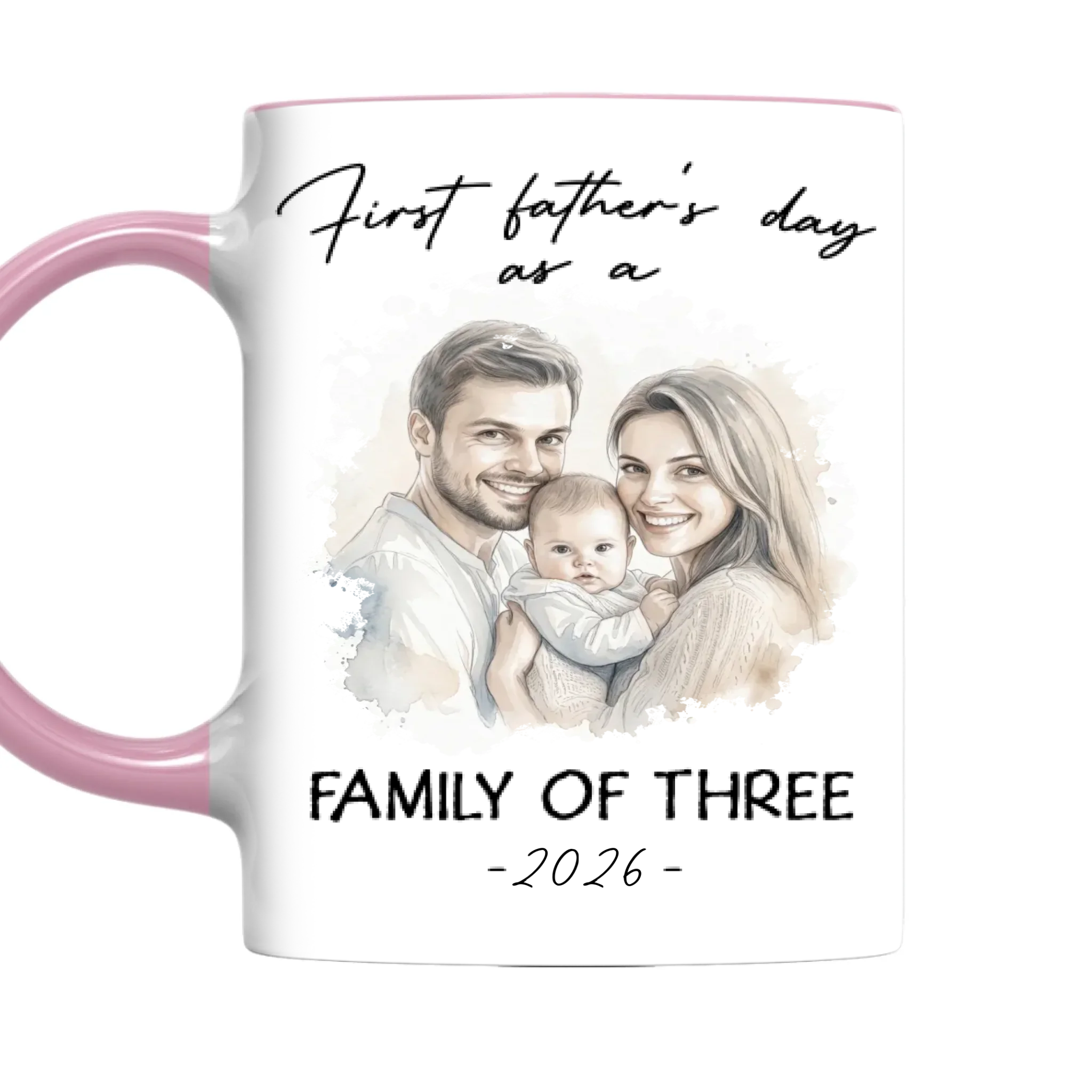 First Fathers Day Color - Personalized Custom Accent Mug - Image 11
