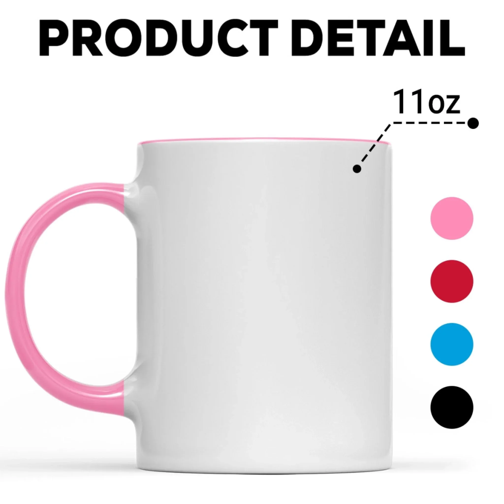 First Fathers Day Color - Personalized Custom Accent Mug - Image 6