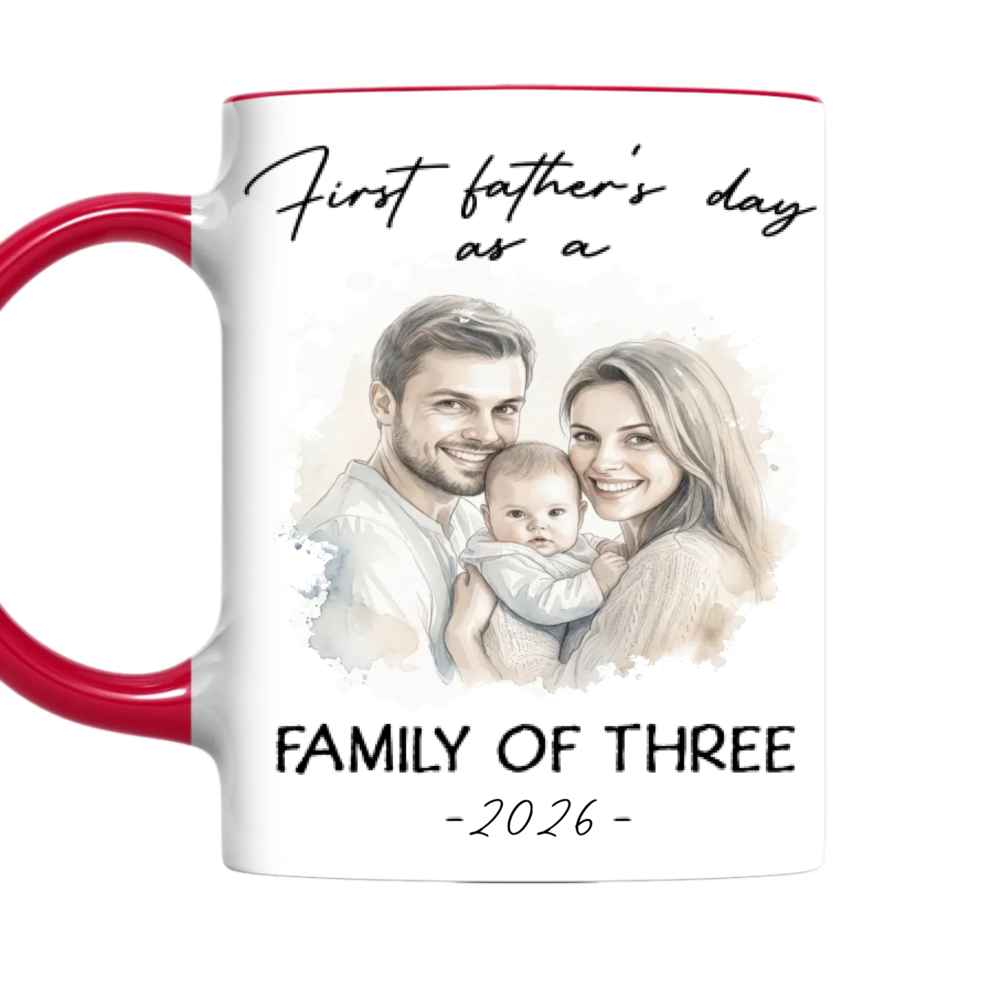 First Fathers Day Color - Personalized Custom Accent Mug - Image 8
