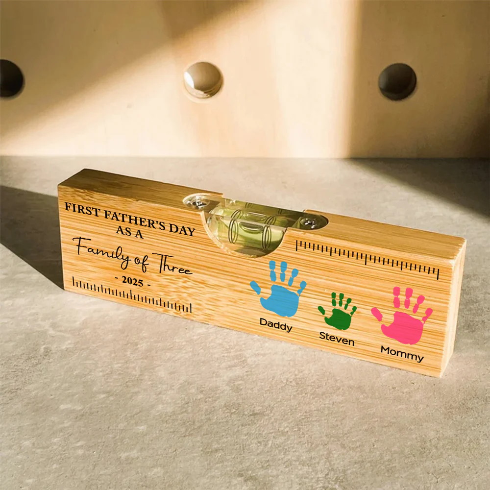 First Fathers Day - Personalized Custom Wooden Spirit Level Bottle Opener - Image 5