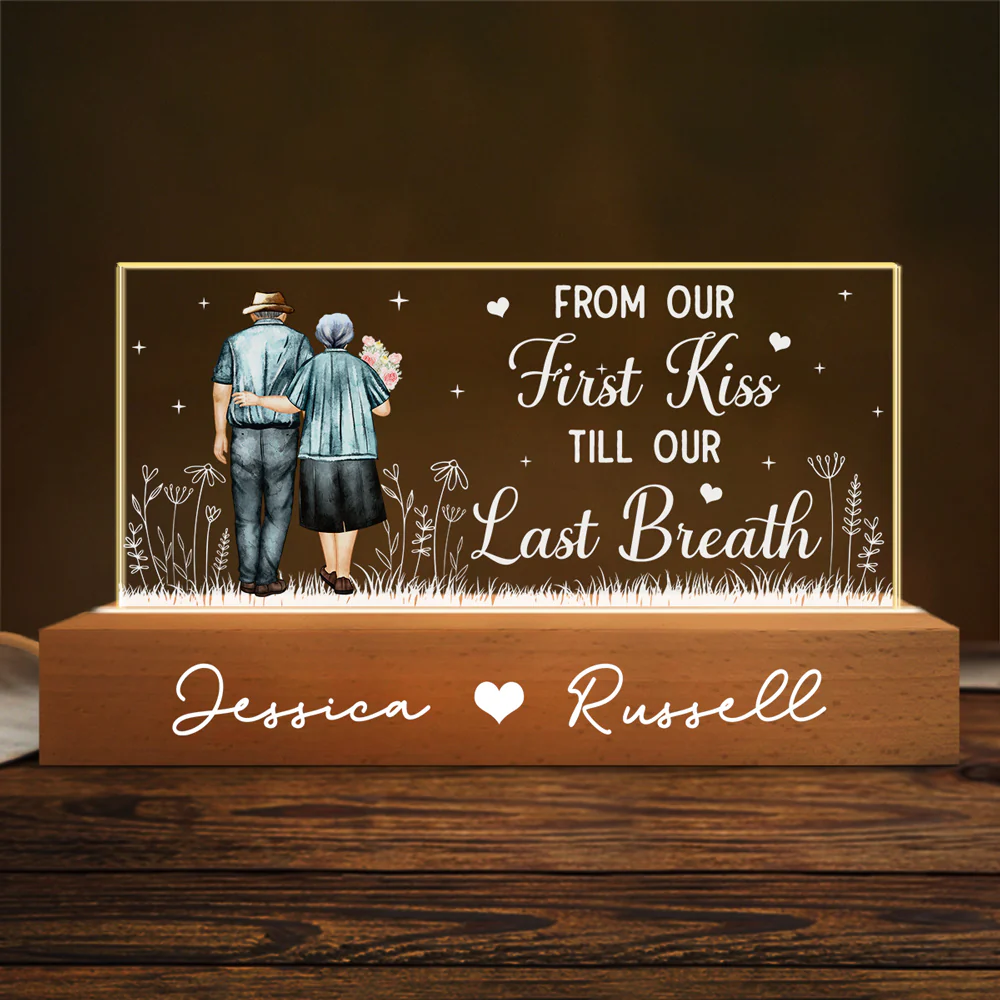 First Kiss Last Breath - Personalized Custom Acrylic 3D LED Night Light - Image 3