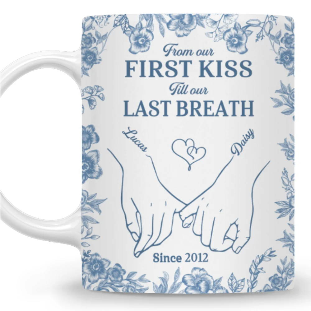 First Kiss - Personalized Custom Coffee Mug - Image 5