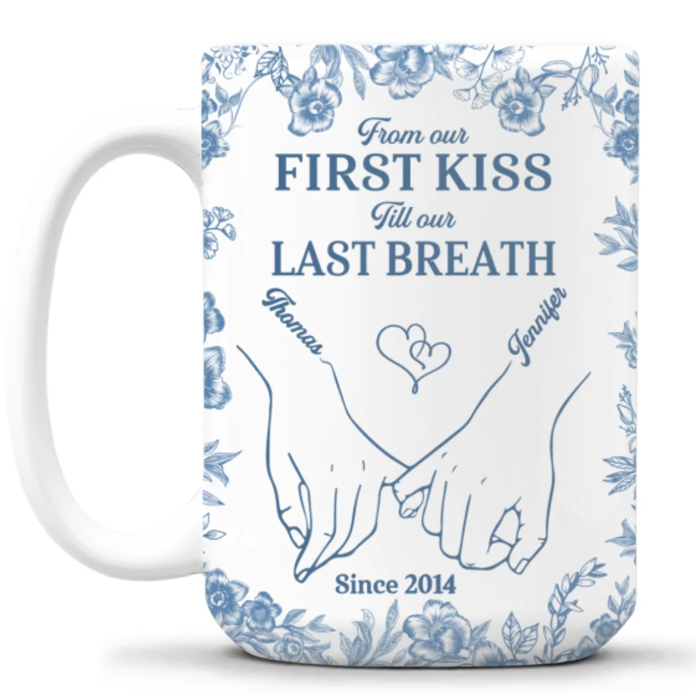 First Kiss - Personalized Custom Coffee Mug - Image 8