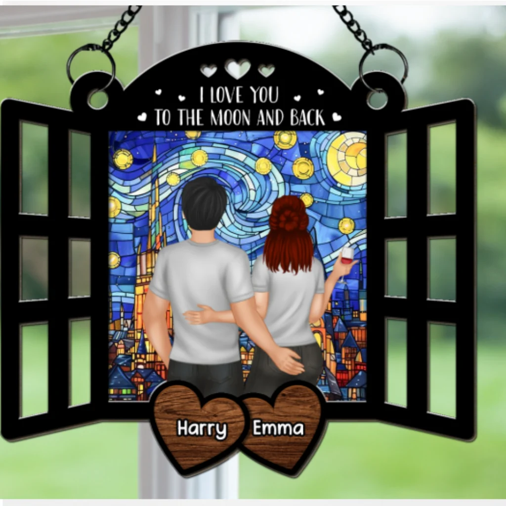 First Kiss - Personalized Custom Suncatcher - Image 5
